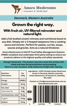 Load image into Gallery viewer, Back label of Hiratake mushroom powder showing usage instructions and nutrient profile